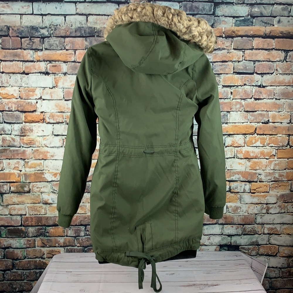 Hollister heritage green hooded coat size S - Picture 2 of 12